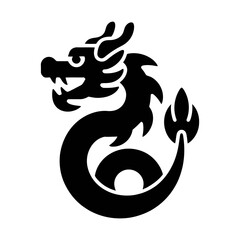 Chinese dragon icon representing ancient mythology and cultural symbolism