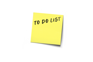 Bright Yellow To Do List Sticky Note For Office Organization And Productivity