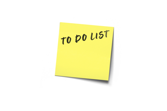 Bright Yellow To Do List Sticky Note For Office Organization And Productivity
