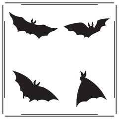Bat silhouette, Bat illustration , Bat clipart, Bat vector Bat icon , black Bat, Bat illustration on white background, Bat vector illustration , 