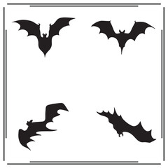 Bat silhouette, Bat illustration , Bat clipart, Bat vector Bat icon , black Bat, Bat illustration on white background, Bat vector illustration , 