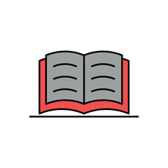 Icon a read, isolated against a clean background.