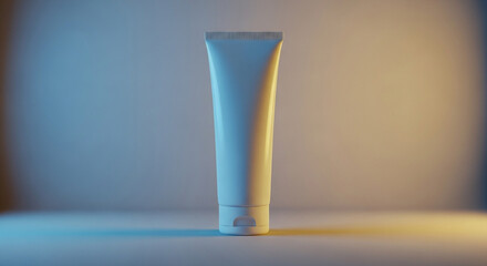 Elegant blank tube standing tall ready for your branding - perfect for beauty, skincare, and cosmetic products campaigns, create a modern, upscale vibe