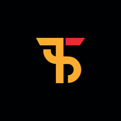 letters ts text logo design vector