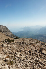 The panorama from Tahtali mountain, Antalya provence, Turkey	