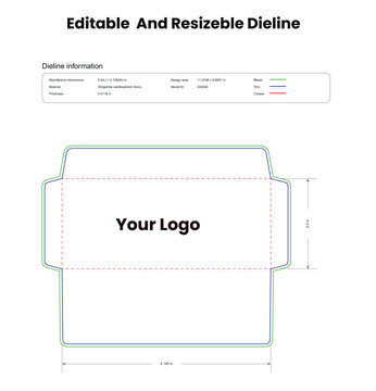 dieline template, die cut template, letter envelope design printable product packaging layout,
