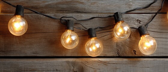 String lights illuminate a wooden surface in a cozy setting at night, creating a warm and inviting atmosphere for indoor gatherings