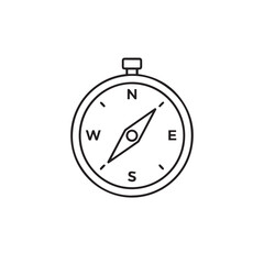 Obraz premium “Compass Navigation Icon for Orientation and Outdoor Travel”