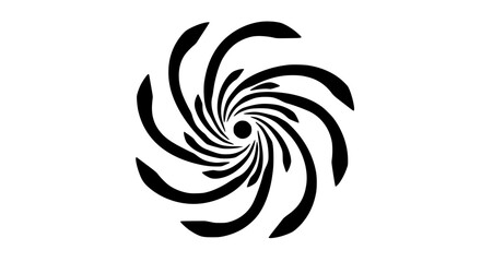 Fototapeta premium Astral spiral icon black white icon 