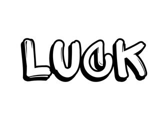 Luck, graffiti vector font
Vector font word on a white background