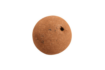 Fototapeta premium Ancient terracotta clay ball with hole