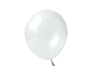 White balloon floating against black backdrop