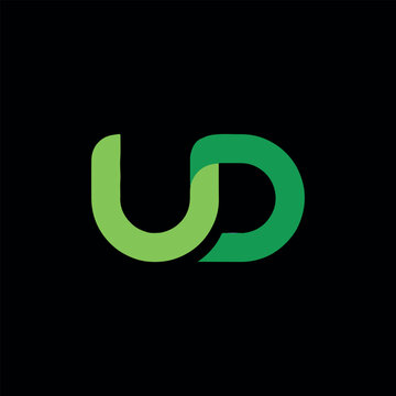 letters u, ud, ur and uv text logo design vector format