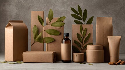 Nachhaltige umweltfreundliche Produktverpackungen aus Naturmaterialien
