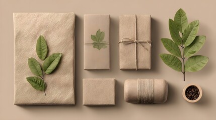 Nachhaltige umweltfreundliche Produktverpackungen aus Naturmaterialien
