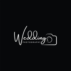 Wedding Photographer Logo vector. Minimalist photography logo concept - Creative Photography Logo.