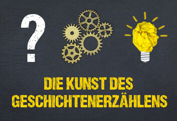 Naklejka premium Die Kunst des Geschichtenerzählens 