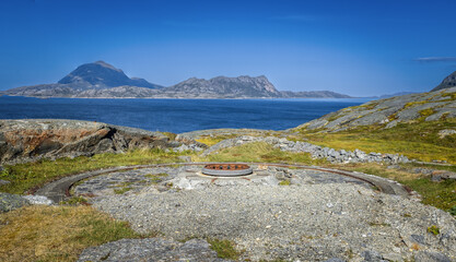 World War II Coastal Gun Emplacement in Gr&oslash;nsvik, Norway