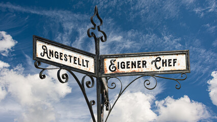 Signposts the direct way to Own Boss versus Employed