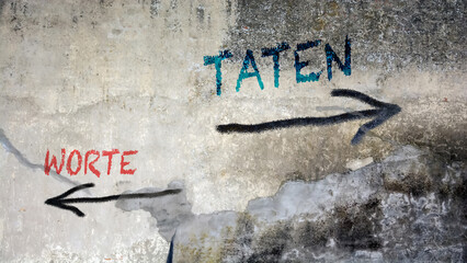 Signposts the direct way to Actions versus Words