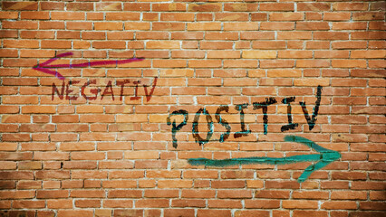 Signposts the direct way to positive versus negative