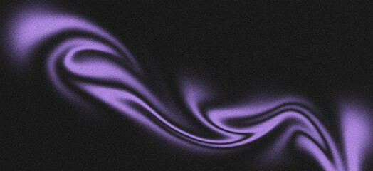 Vivid grainy purple black glowing gradient blur forming abstract wave shapes for minimal modern background design