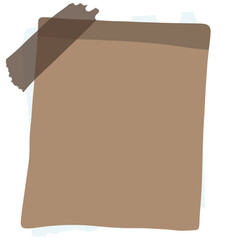 Set of Blank Paper Sticky Notes with Transparent Tape for Reminders and Memos