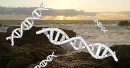 White helix overlays appearing at frame one, drifting, rotating, settling to form parallax layer - Powered by Adobe