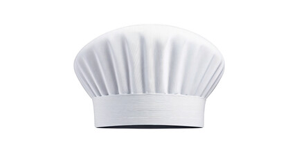 Chef hat white pleated classic kitchen accessory professional isolated culinary fabric traditional headwear symbol of cooking expertise clean simple food industry