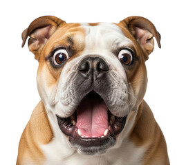 Obraz premium Excited bulldog dog portrait animal