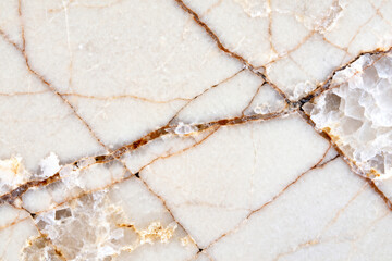 White Marble Surface, Natural Stone Texture, Cracked Pattern Design