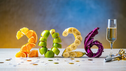 The number 2026 on a New Year's background