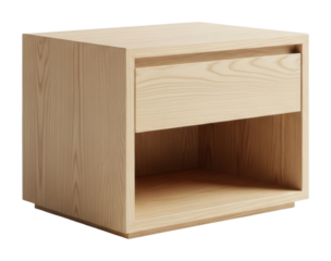 Modern wooden nightstand home interior furniture design minimalist