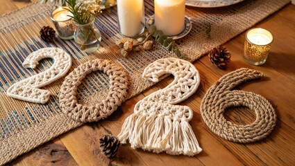 The number 2026 on a New Year's background