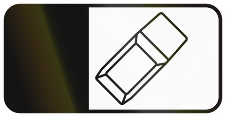 Road sign used in Georgia - Diagonal parking