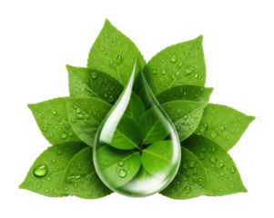 Water drop on green leaves nature fresh environment