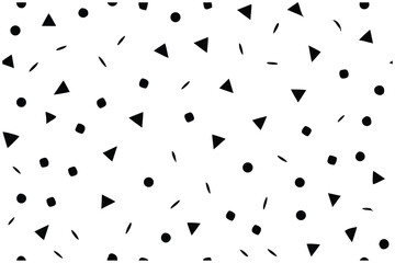 Black and White Confetti Celebration Background Vector