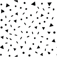 Black and White Confetti Celebration Background Vector