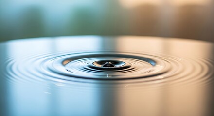 Water Ripple Effect: Serene Circular Waves