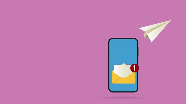 Email notification sign, business concept 