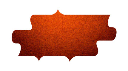 Ornate brown textured label vintage decorative frame blank sign elegant border isolated on transparent background suitable for invitation certificate or announcement design