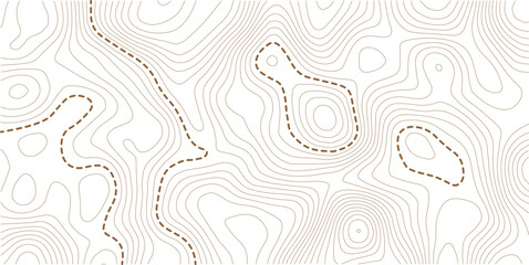 Topographic map background. Geographic line map with elevation assignments. Contour background geographic grid. Vector illustration.
