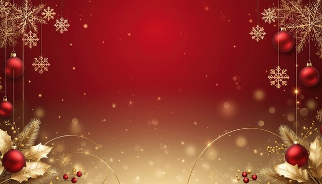 Festive holiday celebration background christmas season digital graphic design vibrant red and gold decor warm and inviting atmosphere seasonal decor concept for social media engagement