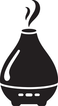 Essential Oil Diffuser Silhouette with Mist for Aromatherapy and Wellness