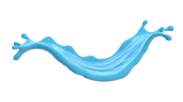 Blue liquid splash dynamic wave shape isolated on transparent background glossy texture fluid motion abstract design energetic and fresh visual suitable for creative projects