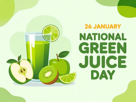 Celebrate national green juice day on january 25th with fresh fruits and healthy drinks