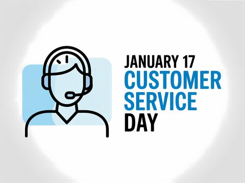 Celebrate customer service day on january seventeenth with a friendly agent icon - Powered by Adobe