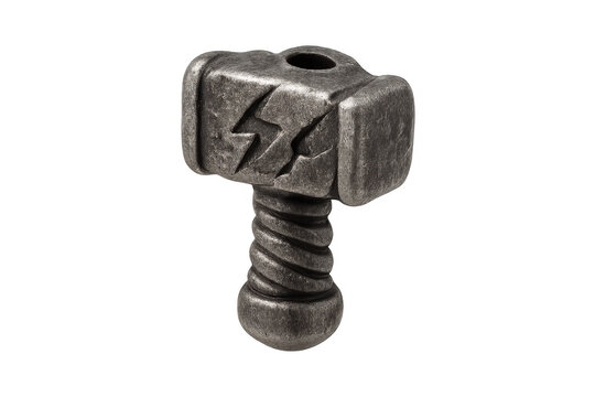 Thor hammer mjolnir amulet representing power, isolated