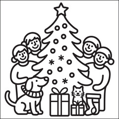 Cozy girls with bold black and white coloring pages