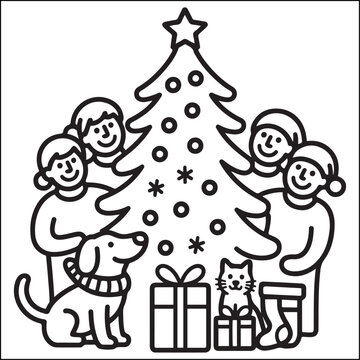 Cozy girls with bold black and white coloring pages